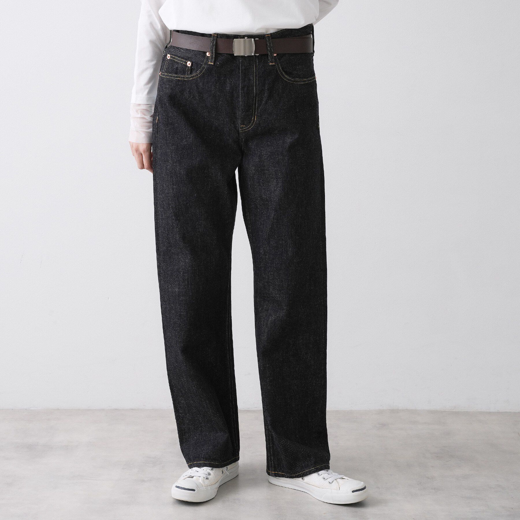 Dessin「【ユニセックス/洗える】セルヴィッジデニムHERRICK」|デニム|ネイビー(094)