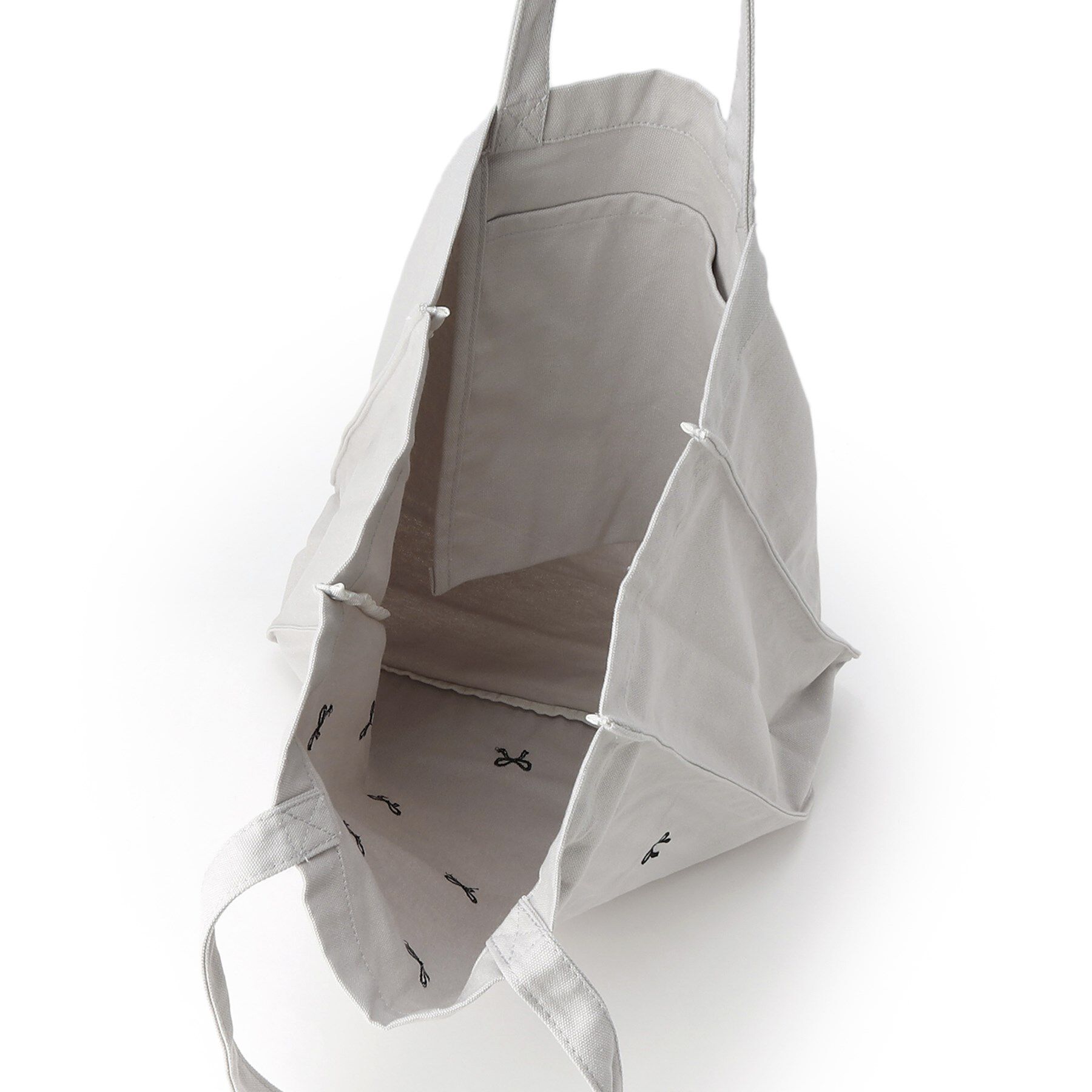 Ober Tashe「【新生活・新学期】リボン刺繍キャンバストートバッグ」|トートバッグ|