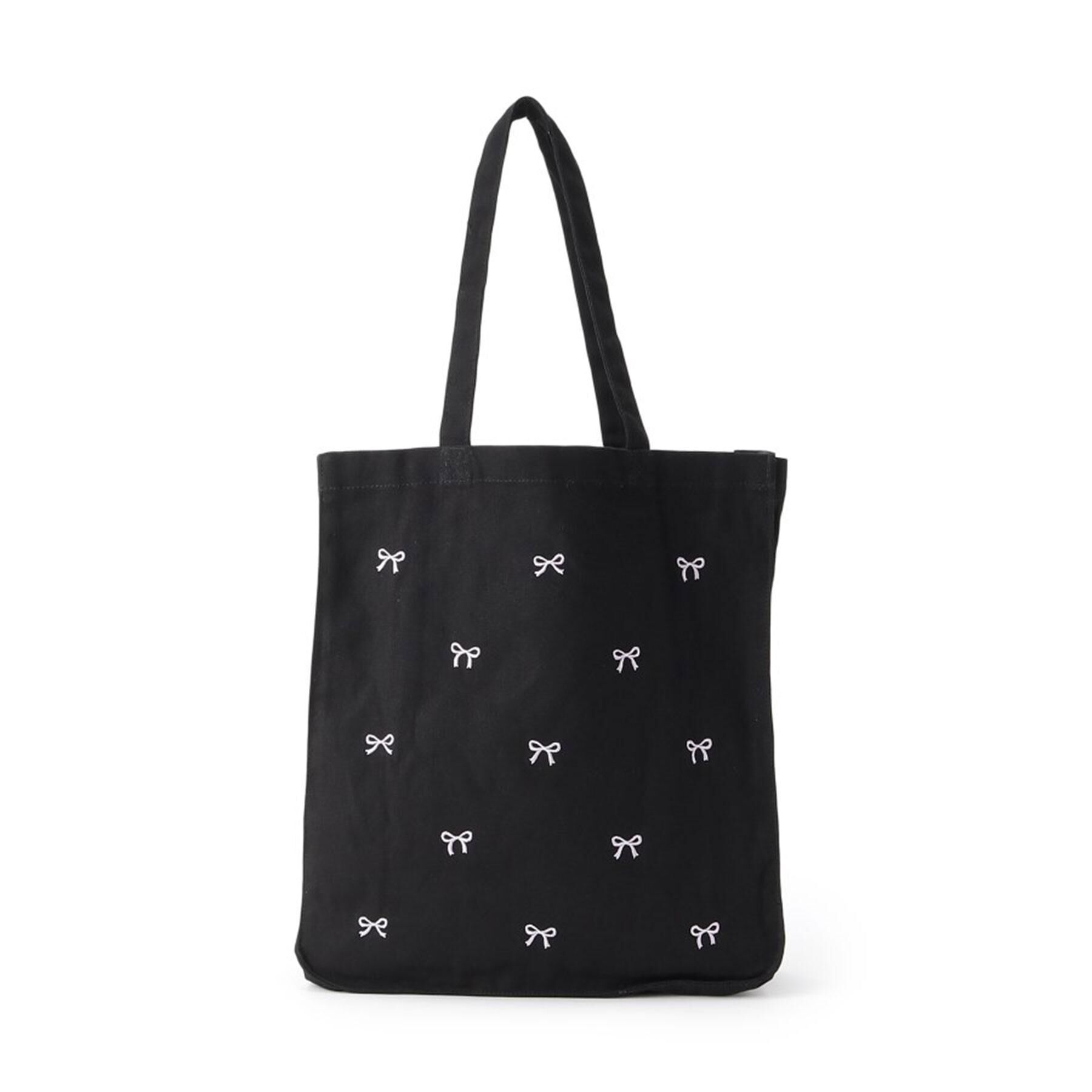 Ober Tashe「【新生活・新学期】リボン刺繍キャンバストートバッグ」|トートバッグ|