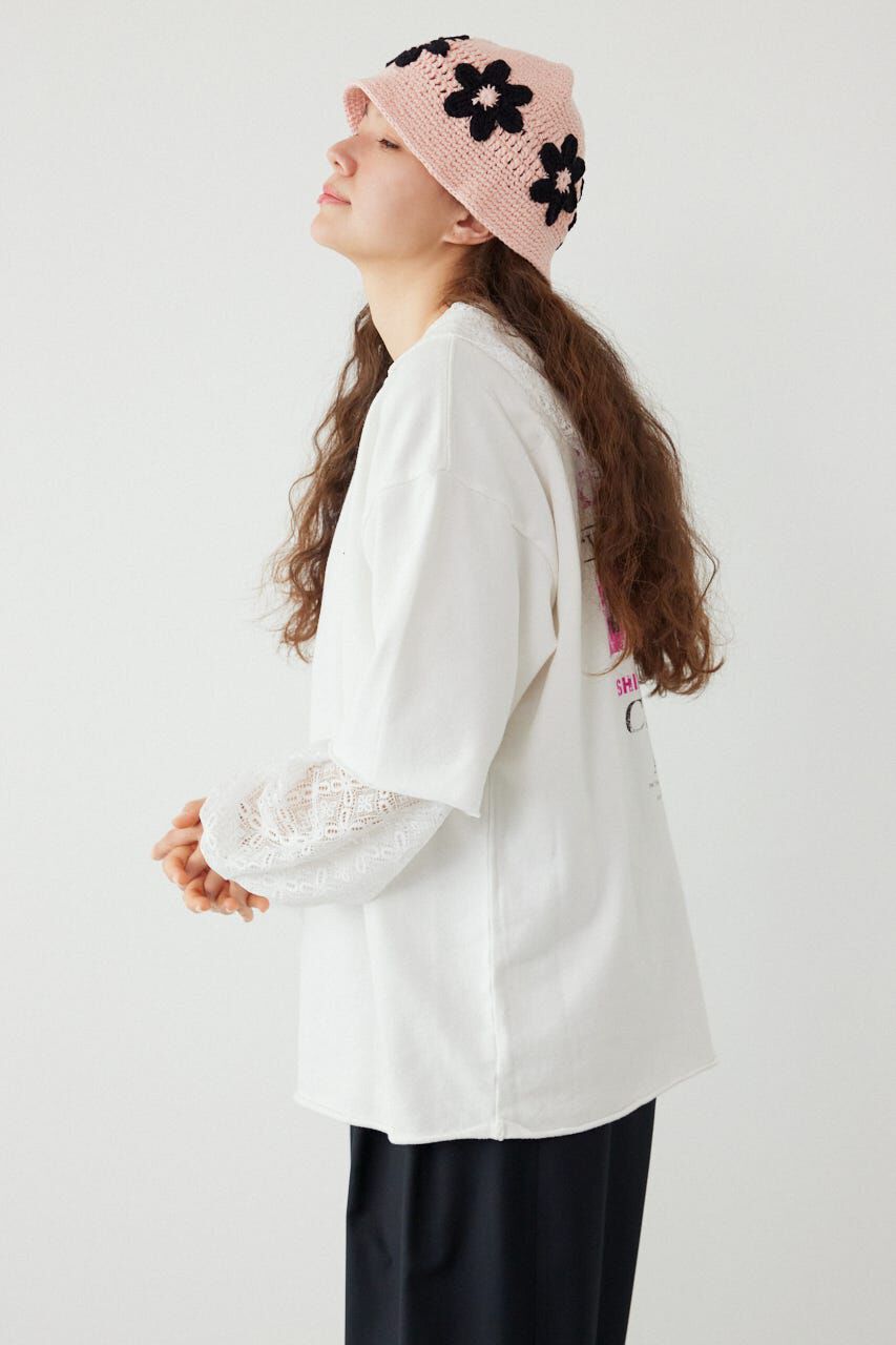 RODEO CROWNS「ミニ裏毛ハーフスリーブトップス」|Tシャツ・カットソー|