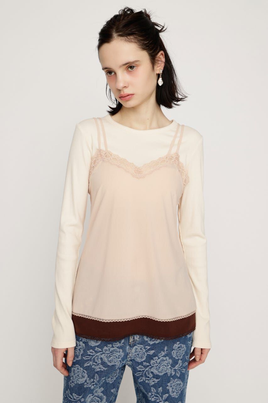SLY「CAMI LAYERED C／N トップス」|Tシャツ・カットソー|