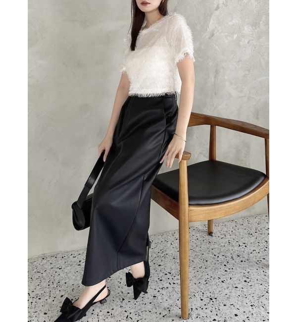 dazzlin「コンパクトシャギーリボンカットプルオーバー」|Tシャツ・カットソー|