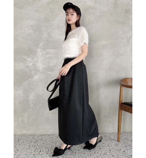 dazzlin「コンパクトシャギーリボンカットプルオーバー」|Tシャツ・カットソー|