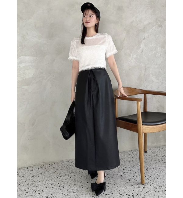 dazzlin「コンパクトシャギーリボンカットプルオーバー」|Tシャツ・カットソー|