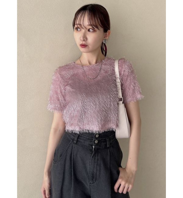 dazzlin「コンパクトシャギーリボンカットプルオーバー」|Tシャツ・カットソー|