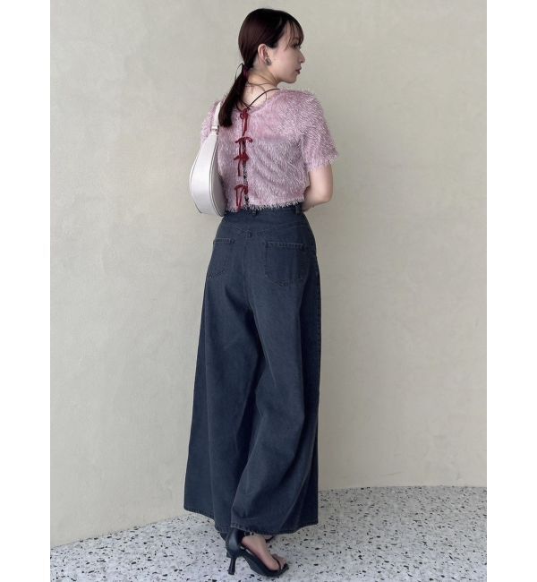 dazzlin「コンパクトシャギーリボンカットプルオーバー」|Tシャツ・カットソー|