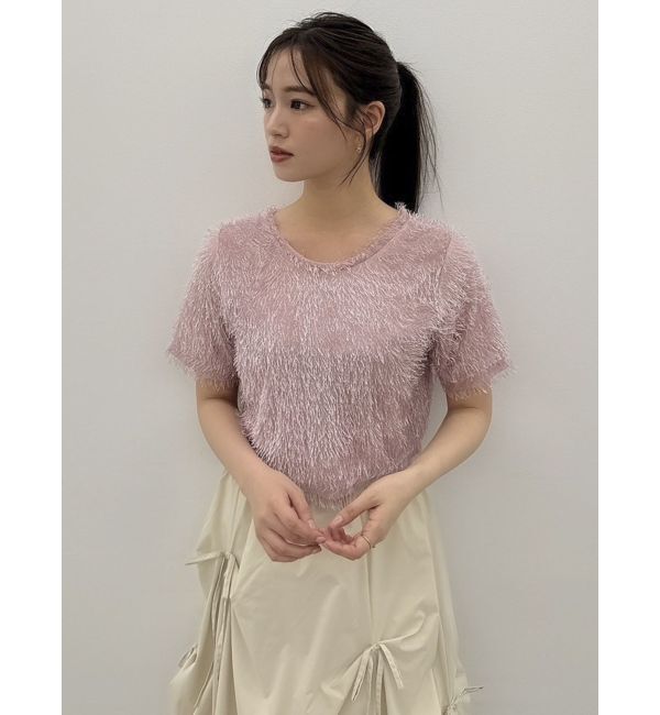 dazzlin「コンパクトシャギーリボンカットプルオーバー」|Tシャツ・カットソー|