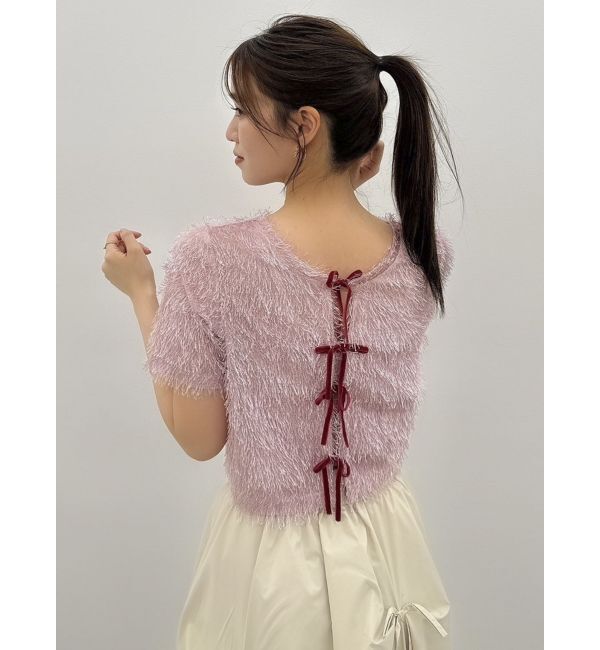 dazzlin「コンパクトシャギーリボンカットプルオーバー」|Tシャツ・カットソー|