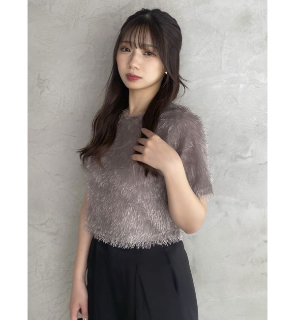 dazzlin「コンパクトシャギーリボンカットプルオーバー」|Tシャツ・カットソー|