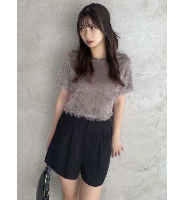 dazzlin「コンパクトシャギーリボンカットプルオーバー」|Tシャツ・カットソー|