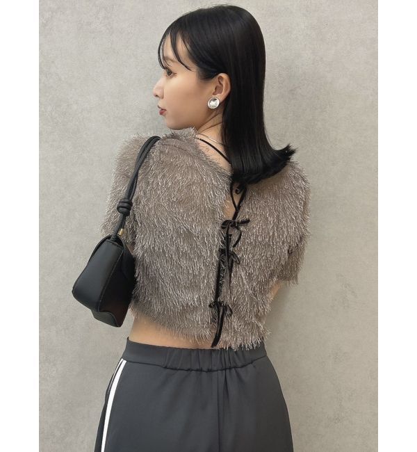 dazzlin「コンパクトシャギーリボンカットプルオーバー」|Tシャツ・カットソー|