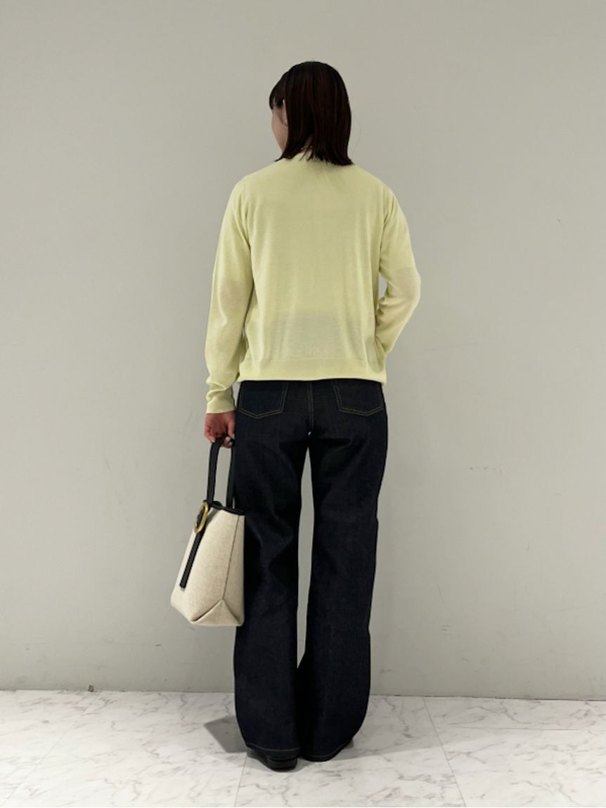 Mila Owen「セルビッチワイドストレートデニムパンツ【ウォッシャブル】」|デニム|