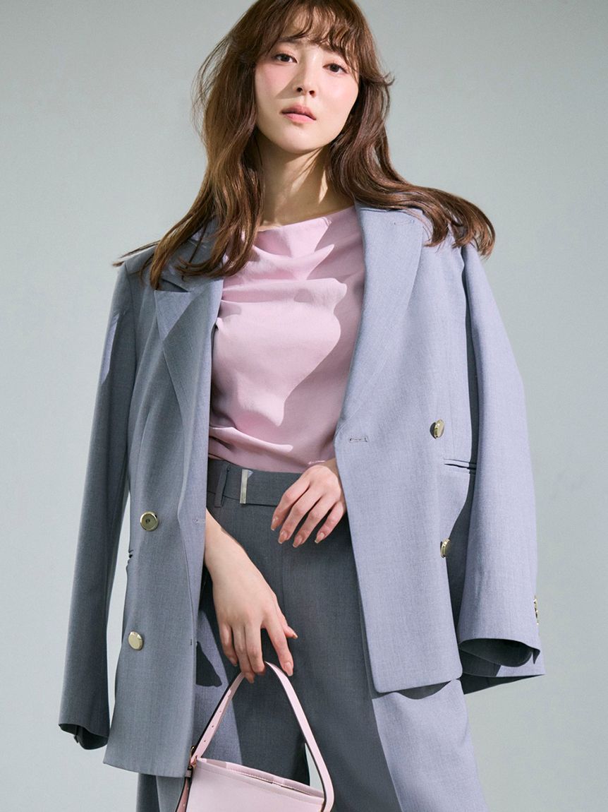 FRAY I.D「ダブルブレストシンプルジャケット／ウォッシャブル」|テーラードジャケット|GRY