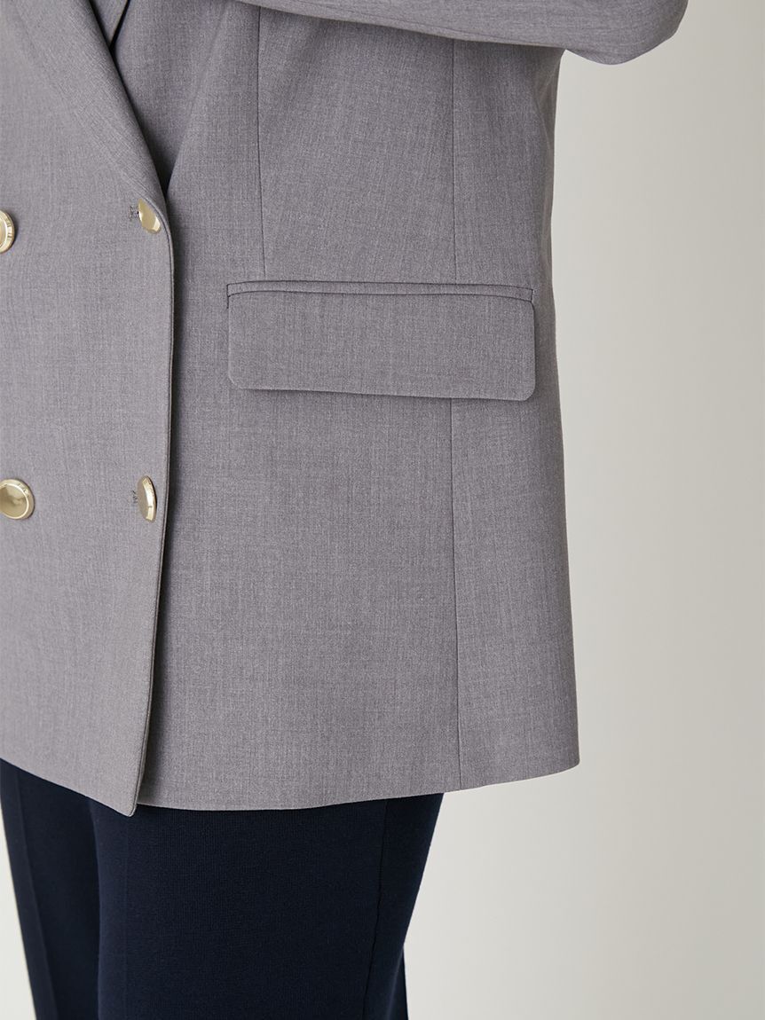 FRAY I.D「ダブルブレストシンプルジャケット／ウォッシャブル」|テーラードジャケット|