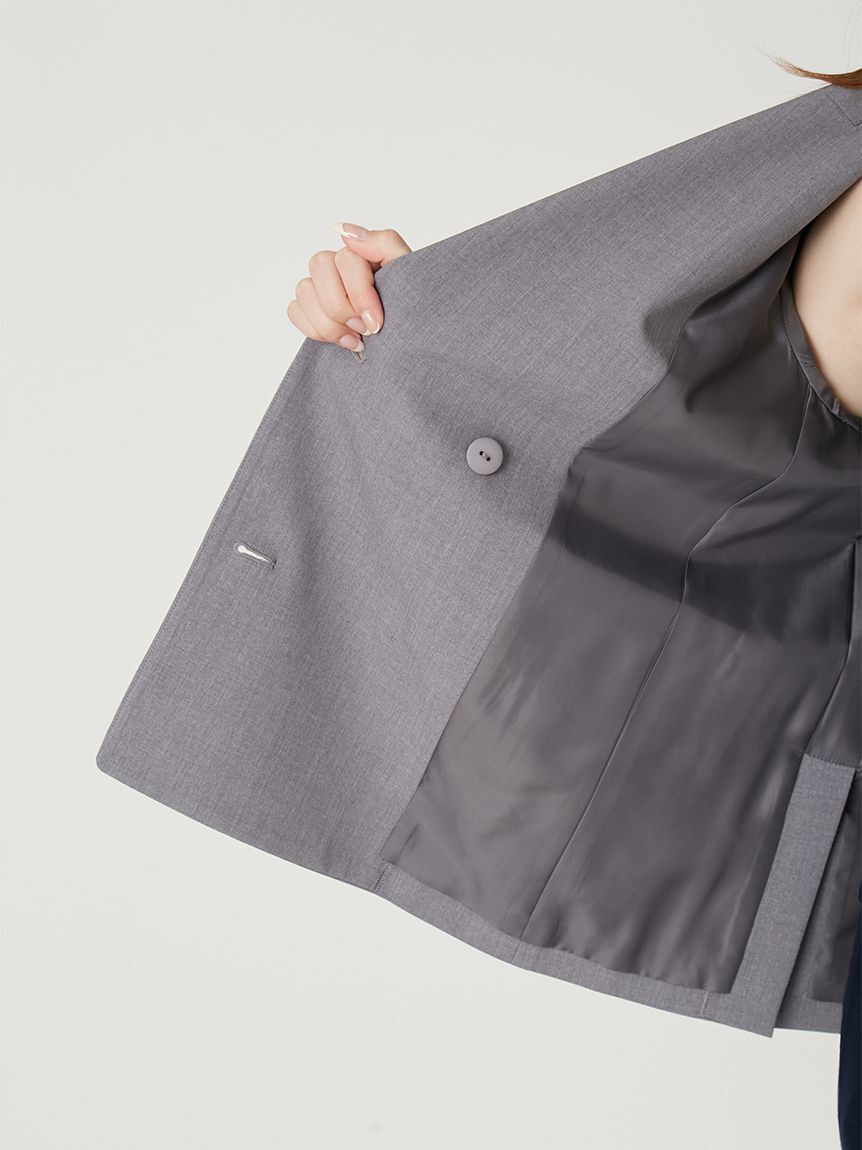 FRAY I.D「ダブルブレストシンプルジャケット／ウォッシャブル」|テーラードジャケット|