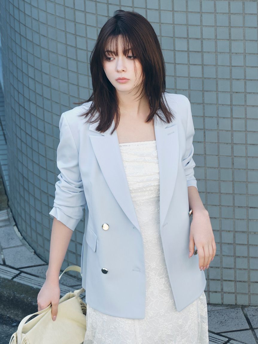 FRAY I.D「ダブルブレストシンプルジャケット／ウォッシャブル」|テーラードジャケット|LBLU