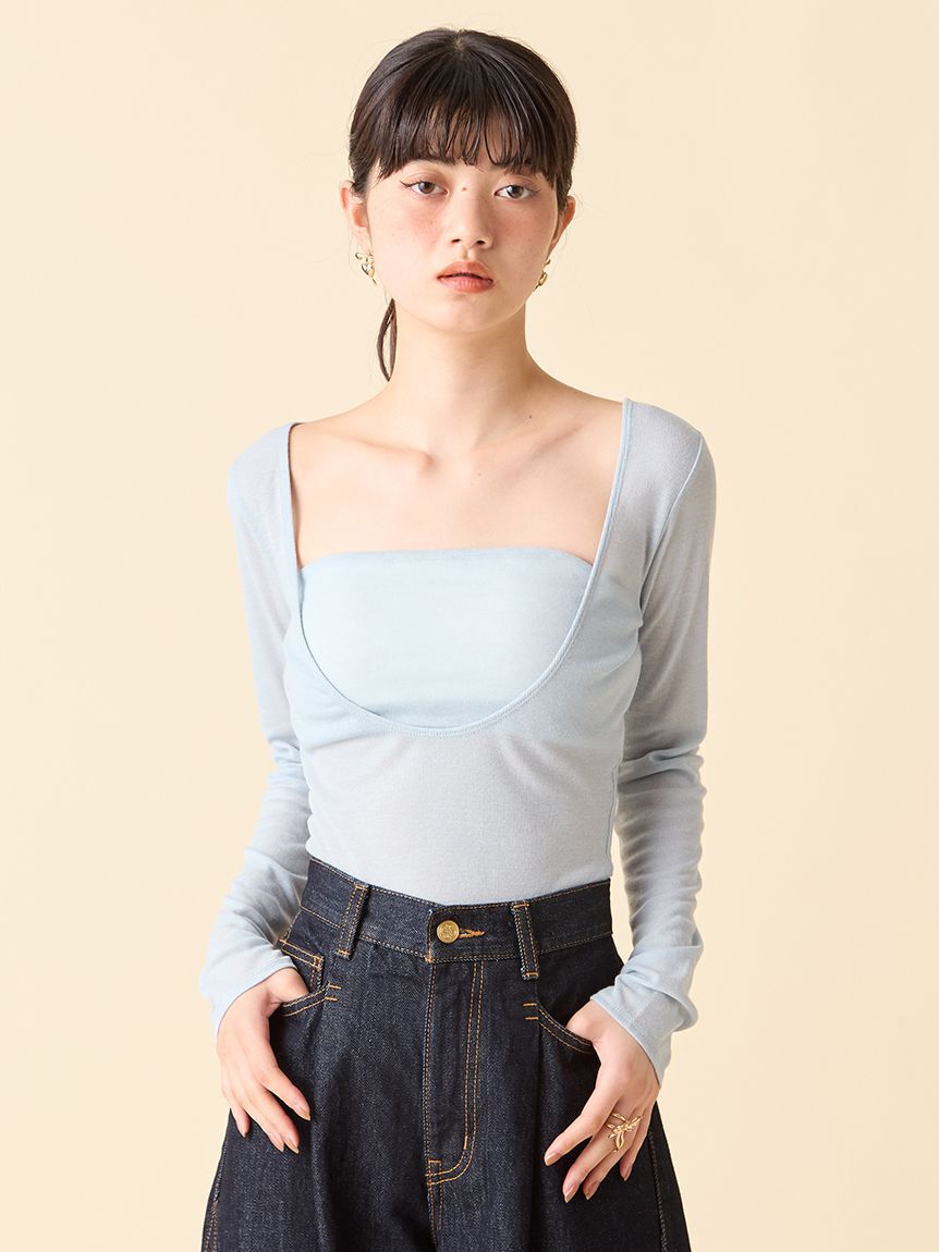 LILY BROWN Lingerie「【LILY BROWN Lingerie】バンドゥ付き2wayボディスーツ」|インナー|