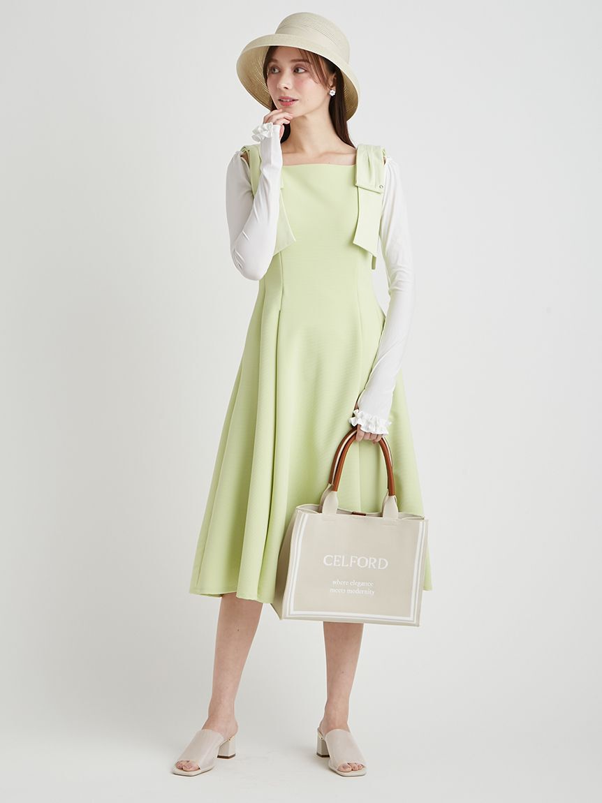 CELFORD「【多機能素材】ラッシュガードショルダーリボンワンピース」|ワンピース|