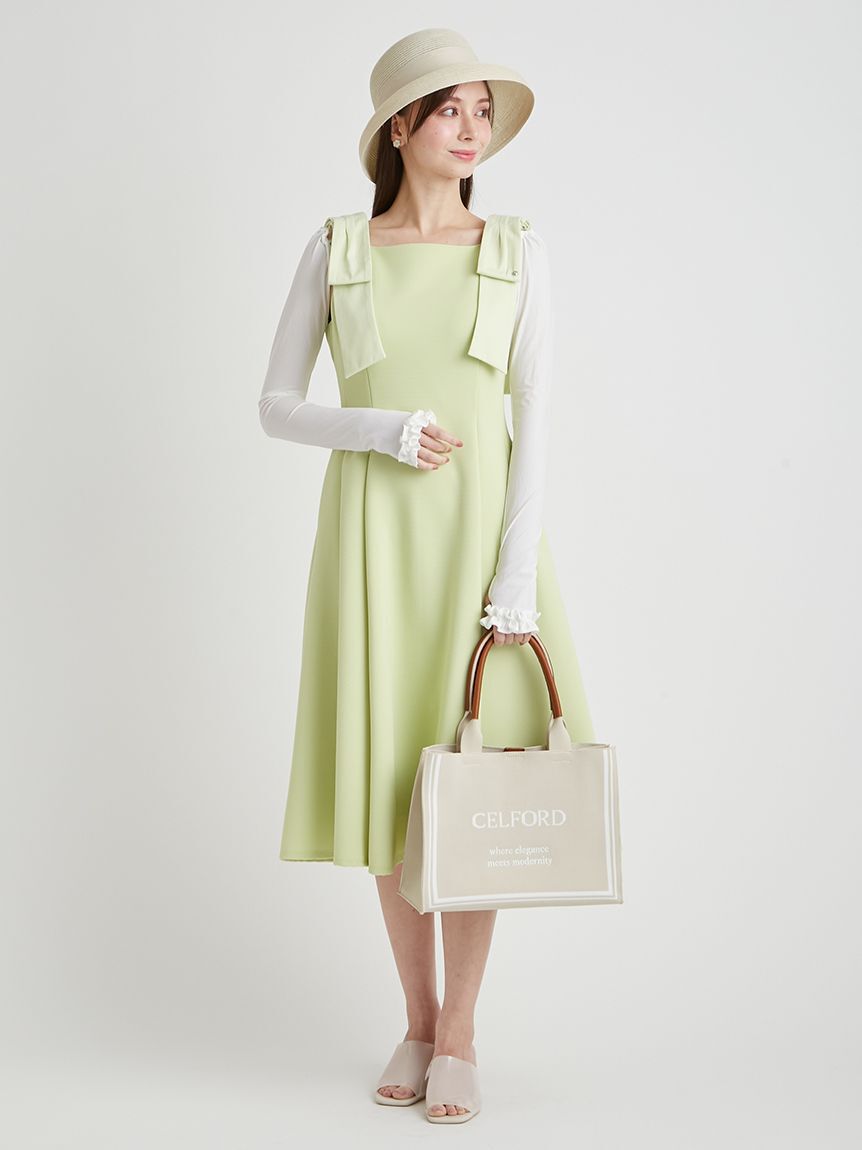 CELFORD「【多機能素材】ラッシュガードショルダーリボンワンピース」|ワンピース|