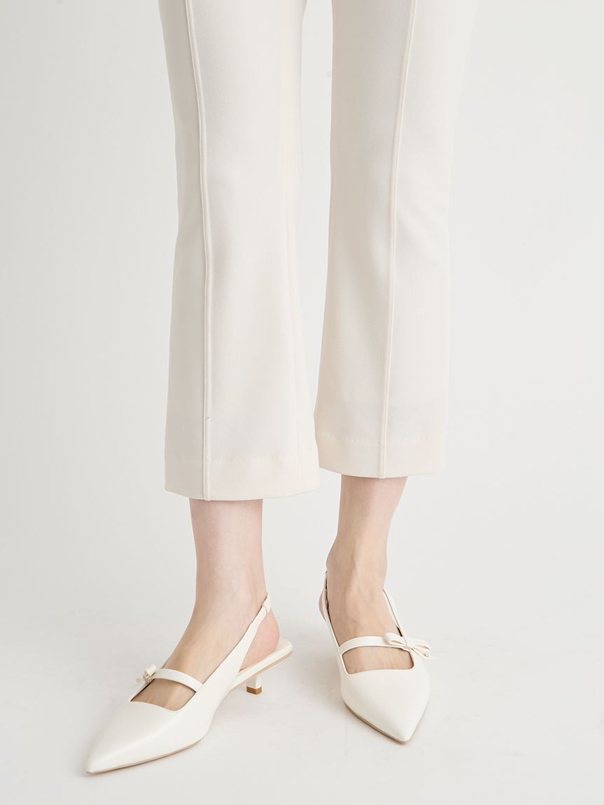 CELFORD「【洗える】ストレッチフレアカプリパンツ」|チノ|