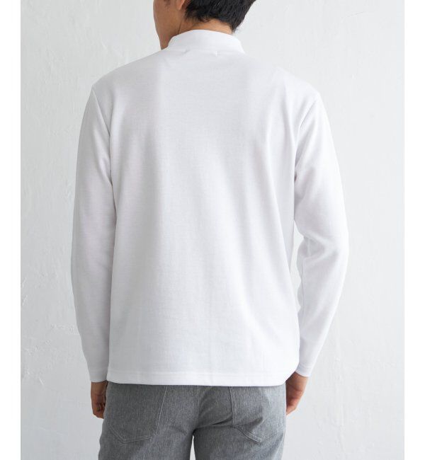 IKKA LOUNGE「ポンチモックネックロンTシャツ」|Tシャツ・カットソー|