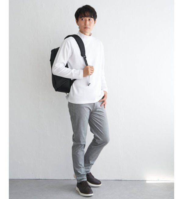 IKKA LOUNGE「ポンチモックネックロンTシャツ」|Tシャツ・カットソー|