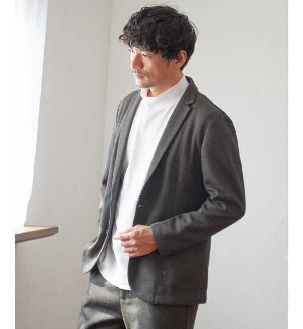 IKKA LOUNGE「ポンチモックネックロンTシャツ」|Tシャツ・カットソー|