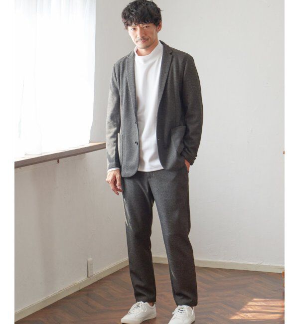 IKKA LOUNGE「ポンチモックネックロンTシャツ」|Tシャツ・カットソー|