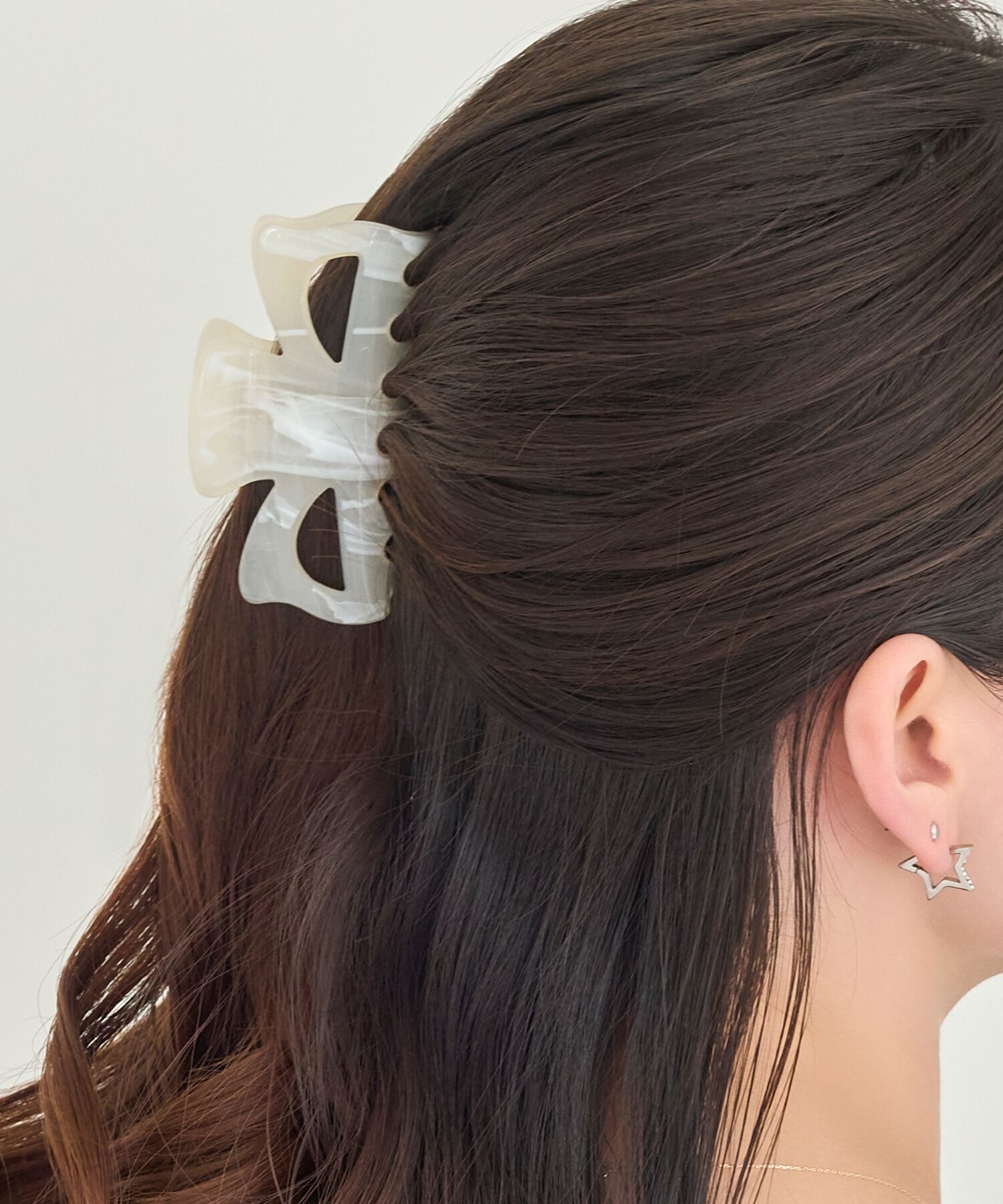 Phoebe「マーブルカラーバンスクリップ　ホワイト」|その他|