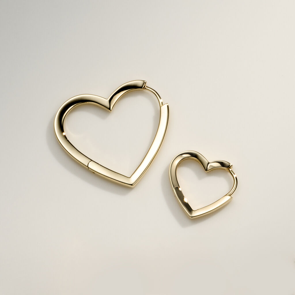 STAR JEWELRY「HEART CLICK HOOP PIERCED EARRING(L/片耳用)」|ピアス|