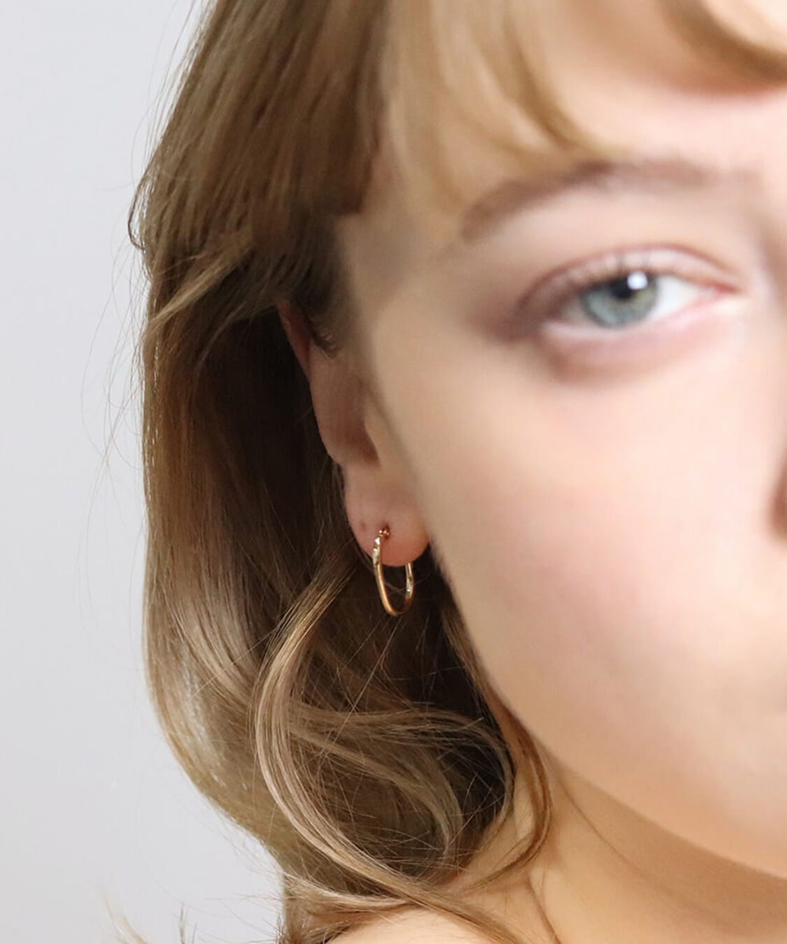  「ゴールド スナップ フープ ピアス | K10YG」|ピアス|