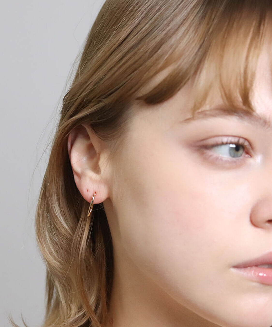  「ゴールド スナップ フープ ピアス | K10YG」|ピアス|