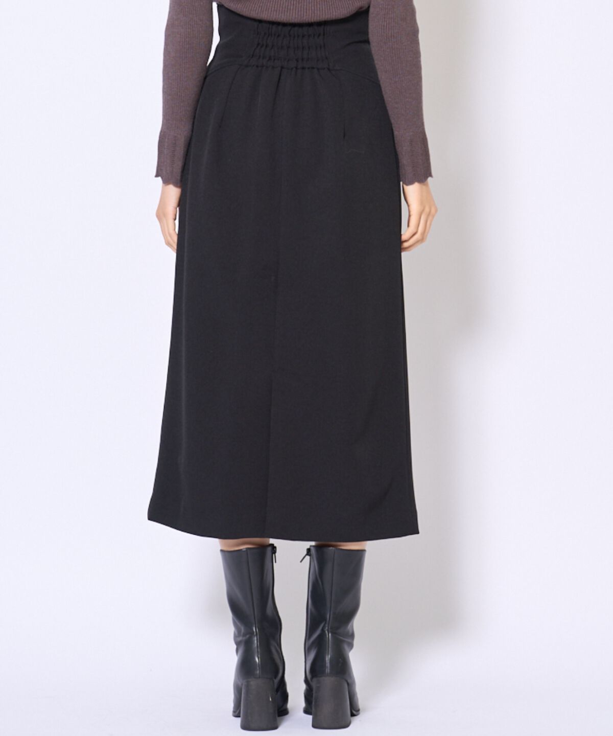アンドクチュール「センターZIPスカート」|タイト|