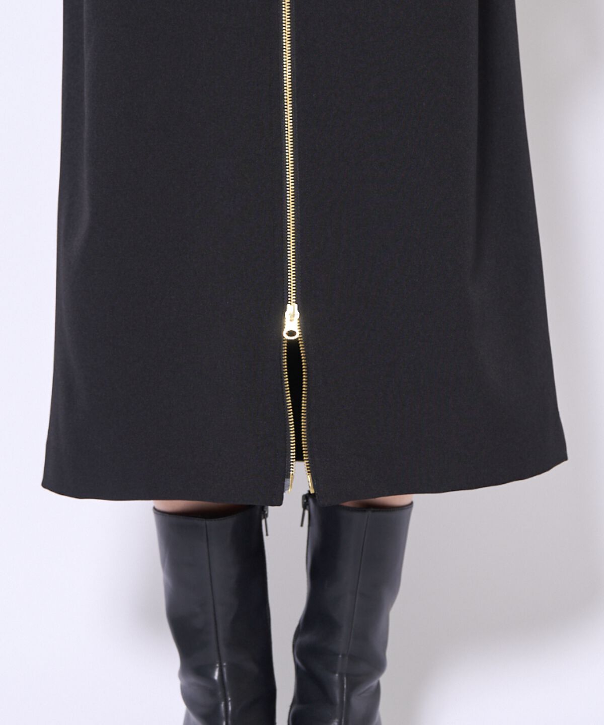 アンドクチュール「センターZIPスカート」|タイト|