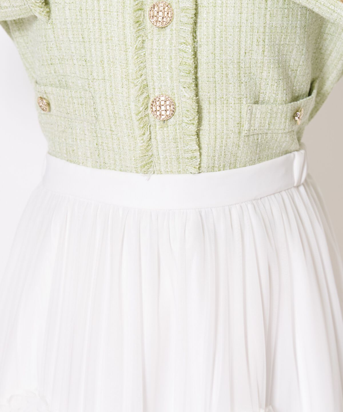 アンドクチュール「ティアードチュールスカート」|フレア|