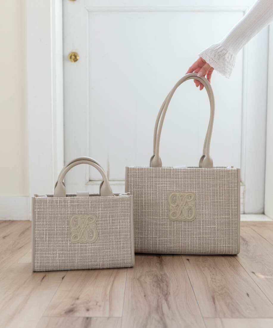  「2WAY  サマーツイードモノグラムデザイントートバッグ」|トートバッグ|