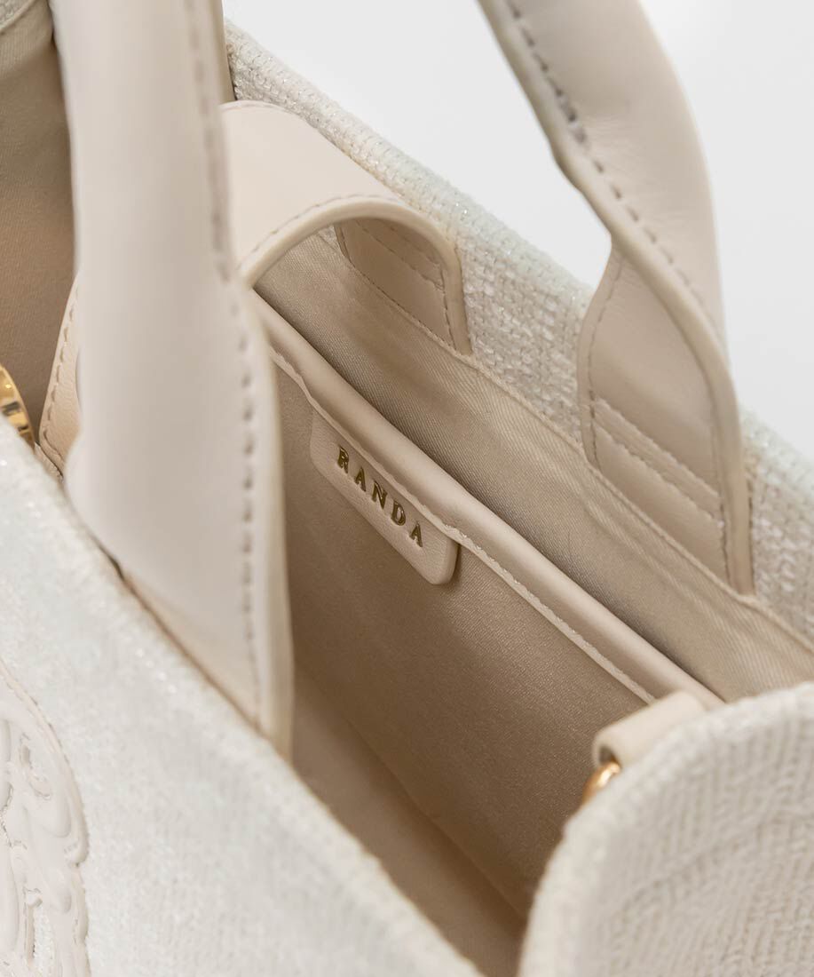  「2WAY  サマーツイードモノグラムデザイントートバッグ」|トートバッグ|