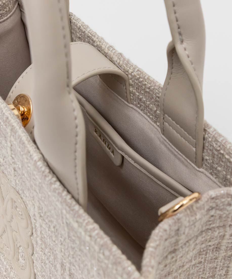  「2WAY  サマーツイードモノグラムデザイントートバッグ」|トートバッグ|