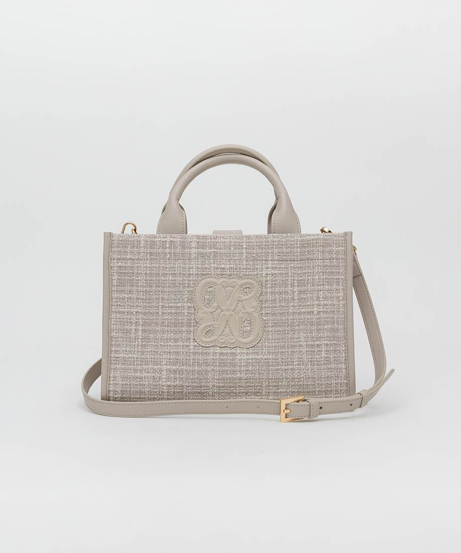  「2WAY  サマーツイードモノグラムデザイントートバッグ」|トートバッグ|