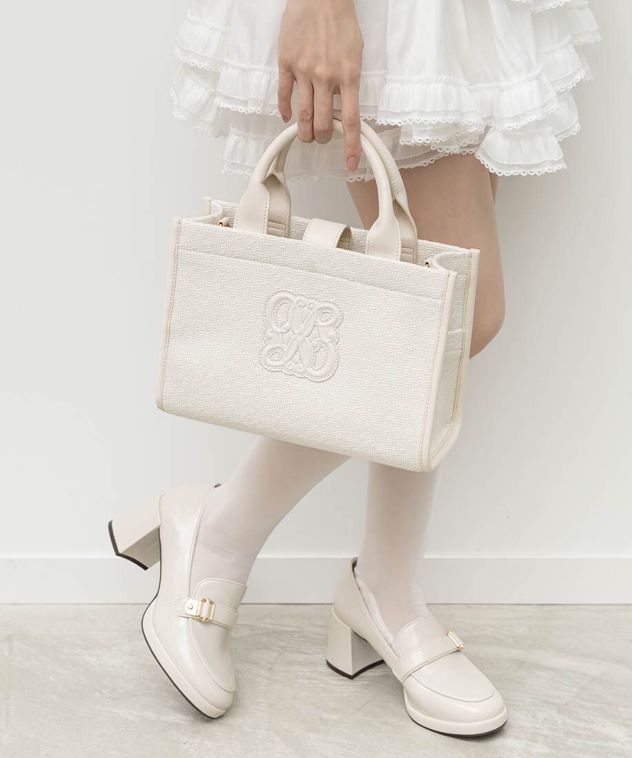 「2WAY  サマーツイードモノグラムデザイントートバッグ」|トートバッグ|
