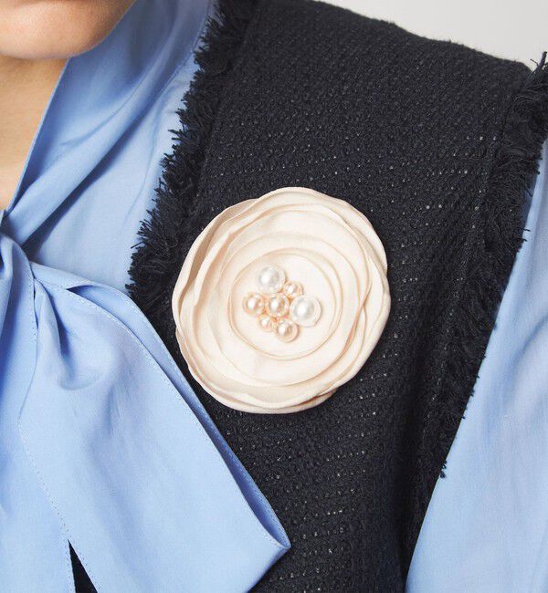 UNITED ARROWS green label relaxing「フラットフラワー コサージュ」|ブローチ・コサージュ|