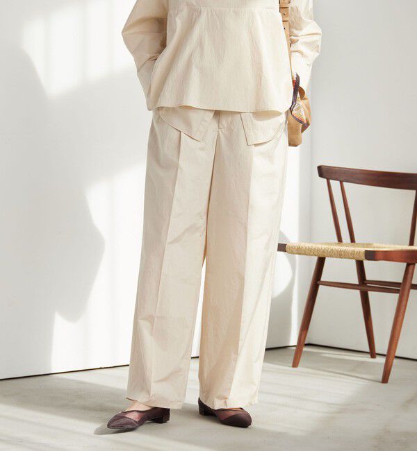 UNITED ARROWS green label relaxing「FAbRICA 2タック ワイド パンツ」|チノ|NATURAL