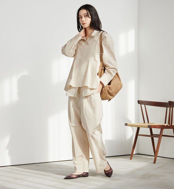 UNITED ARROWS green label relaxing「FAbRICA 2タック ワイド パンツ」|チノ|