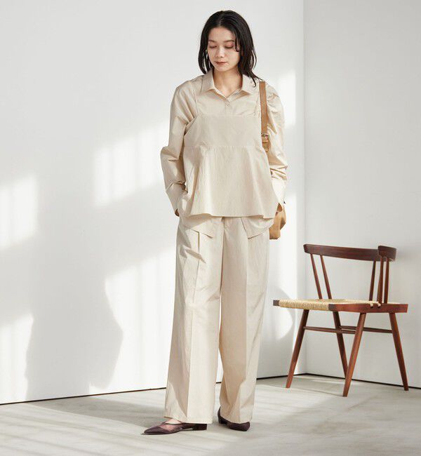 UNITED ARROWS green label relaxing「FAbRICA 2タック ワイド パンツ」|チノ|