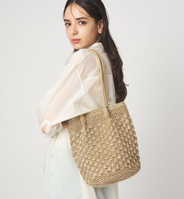 UNITED ARROWS green label relaxing「メタリックヤーンレーシー トートバッグ / ショルダーバッグ」|ショルダー・メッセンジャー|