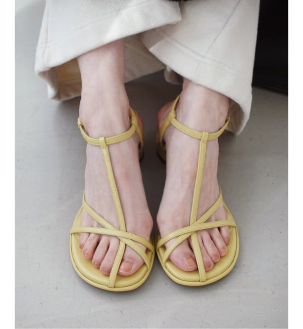  「《予約》5cmオブリークナローストラップサンダル」|サンダル|