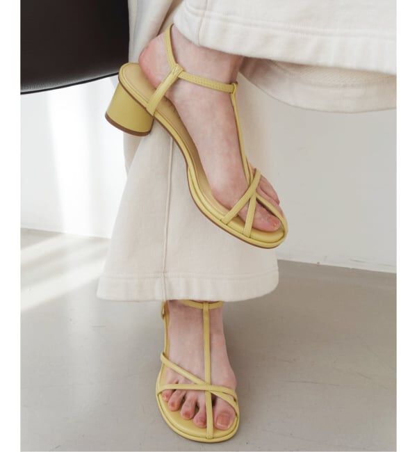  「《予約》5cmオブリークナローストラップサンダル」|サンダル|