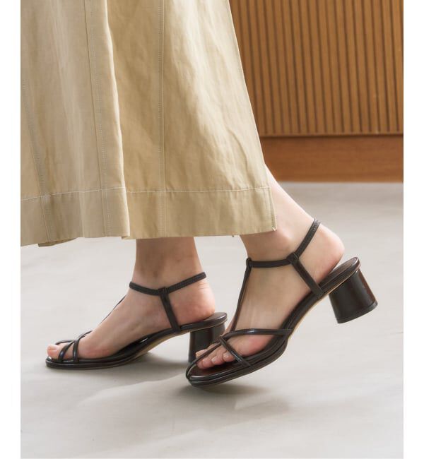  「《予約》5cmオブリークナローストラップサンダル」|サンダル|