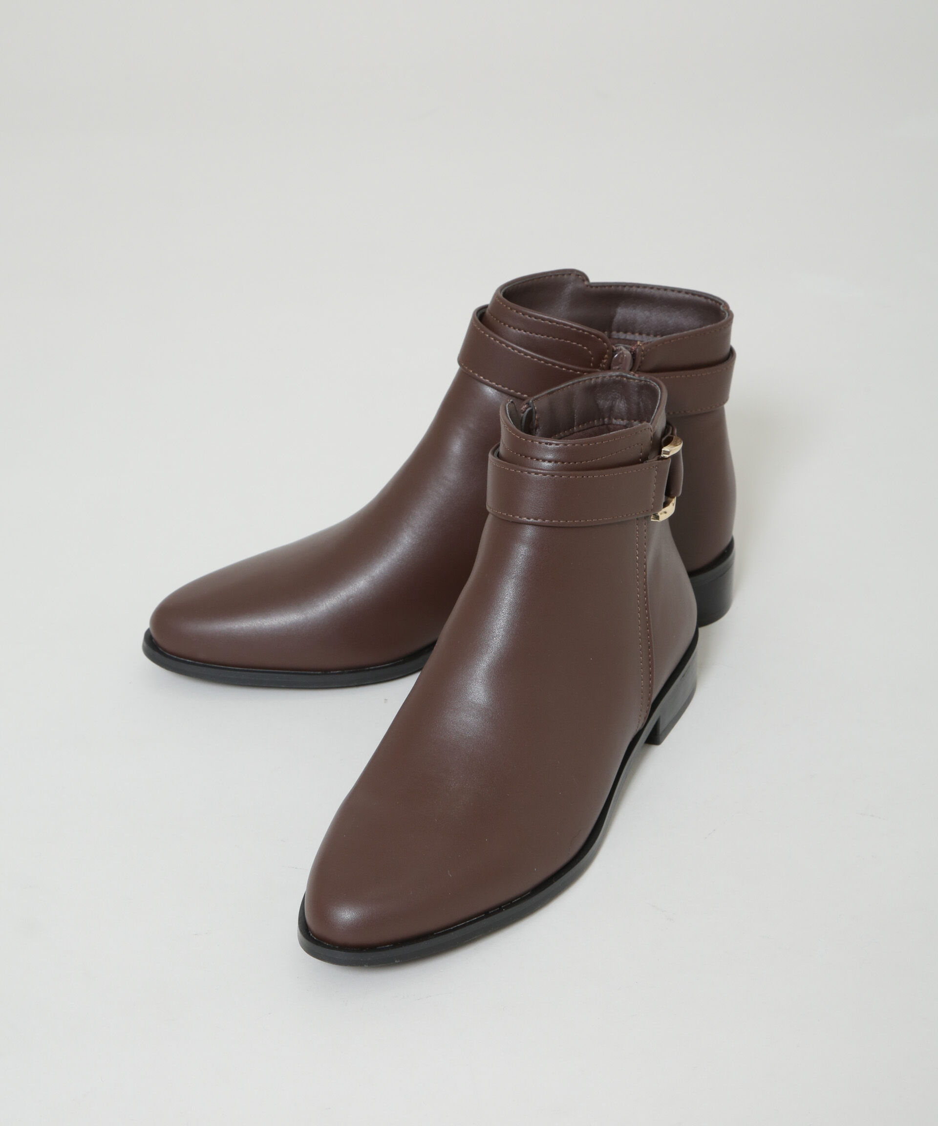 nano･universe「バックルデザインショートブーツ」|ショートブーツ|