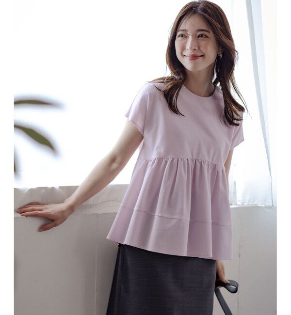 組曲「ツイルジャージーティアード カットソー」|Tシャツ・カットソー|ピンク系
